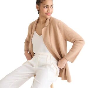 JCrew Sweater Blazer Tan